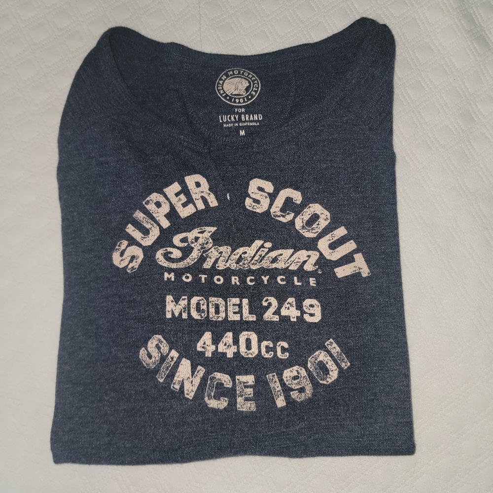NWT Indian Motorcycle for Lucky Brand 3/4 sleeve tunic shirt